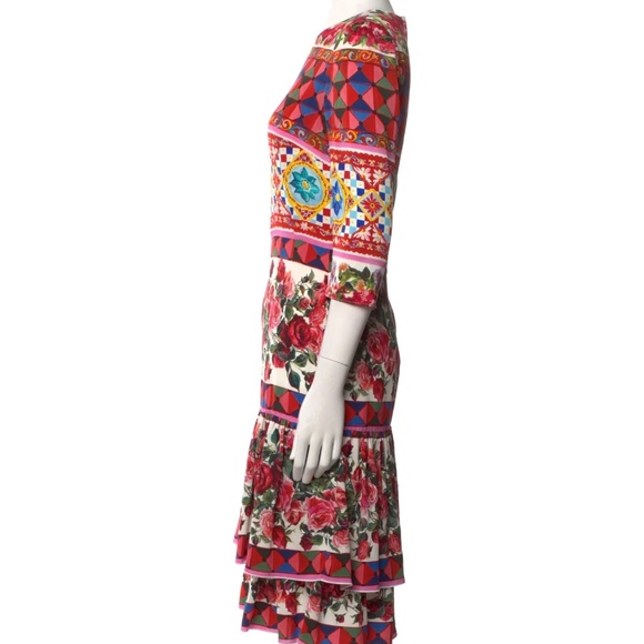 Dolce & Gabbana Mambo print silk dress IT 40 - Picture 2 of 5